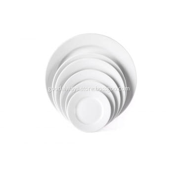 Super White Round Printing Logo Porcelain Plates